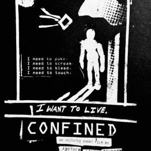 Confined Printed Poster (white on black)