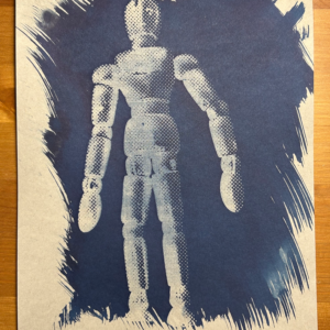 Red Guy Cyanotype (dark background)